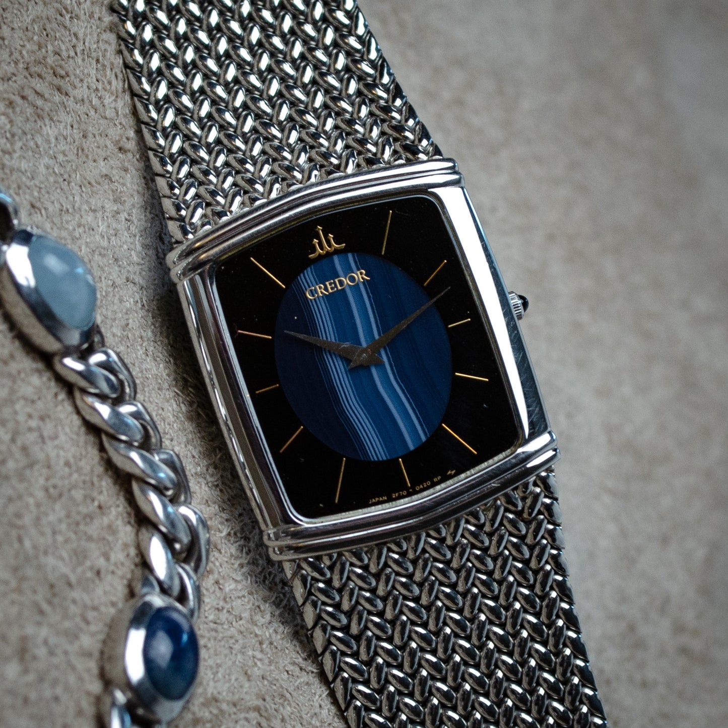 1987 Credor Quartz Agate Stone Dial