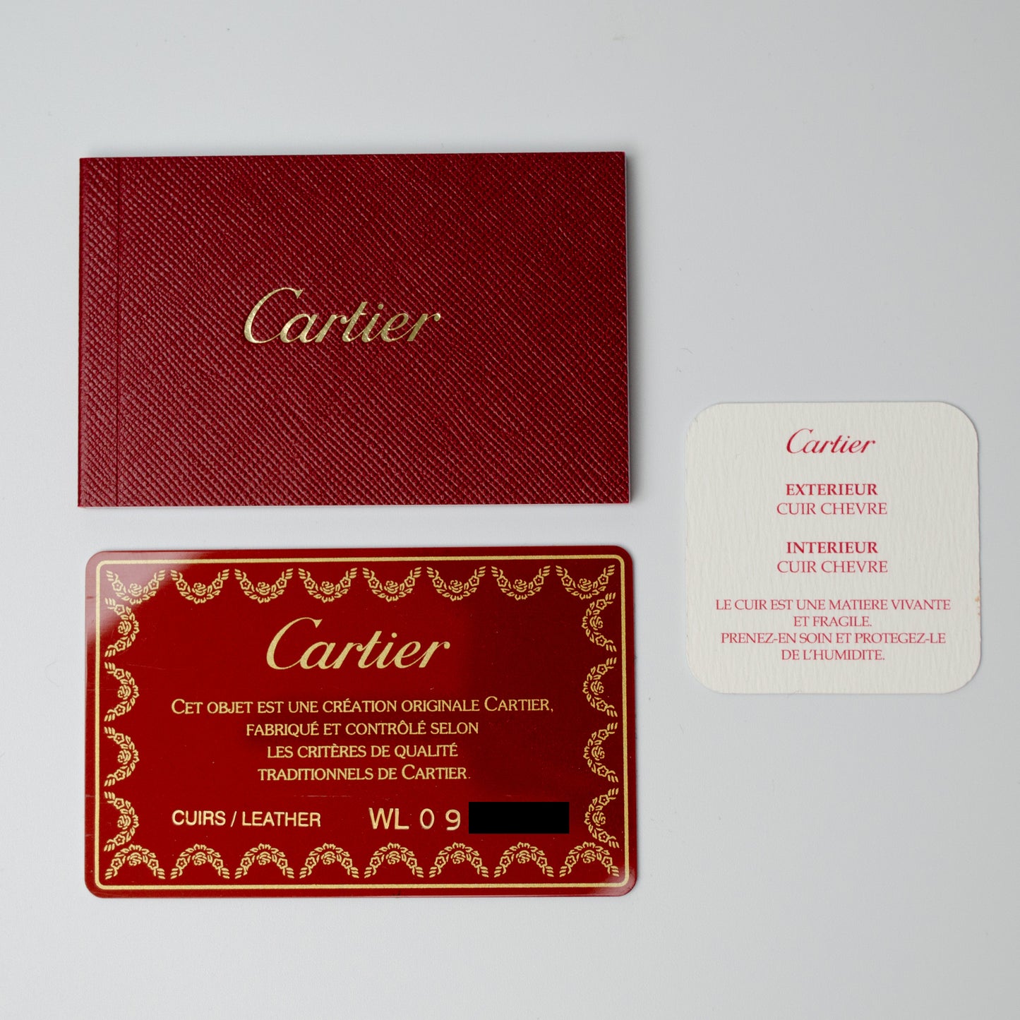 Cartier Red Goatskin Passport & Card Holder