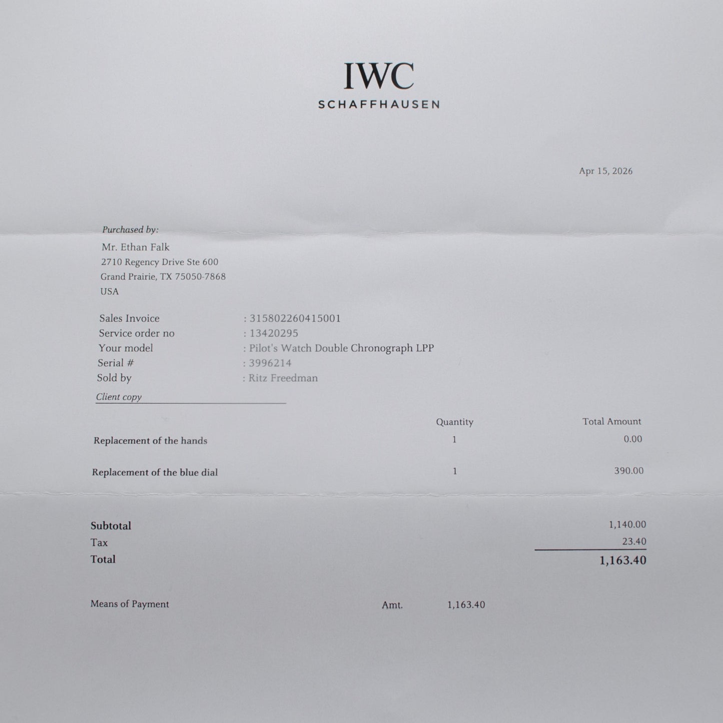 IWC 3718 'Le Petit Prince' Doppelchronograph