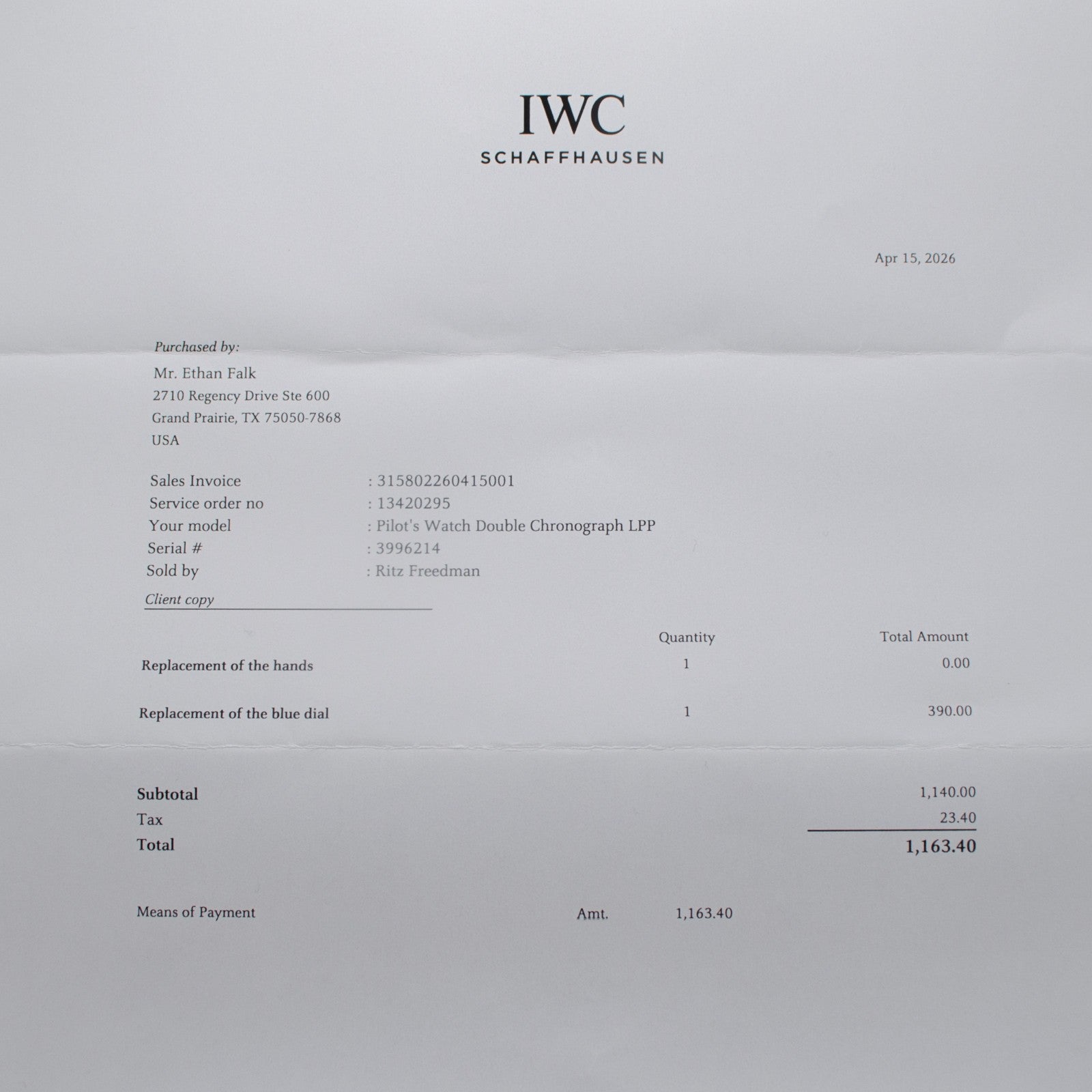 IWC 3718 'Le Petit Prince' Doppelchronograph