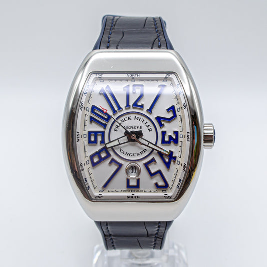 Franck Muller Vanguard V 45 SC DT AC BU Full Set White/Blue