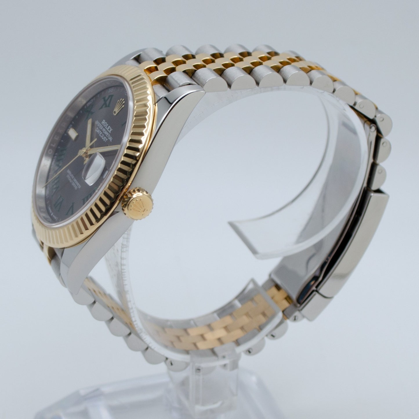 Rolex Datejust 41 'Wimbledon' Two Tone Yellow Gold Fluted Jubilee 2022 Full Set