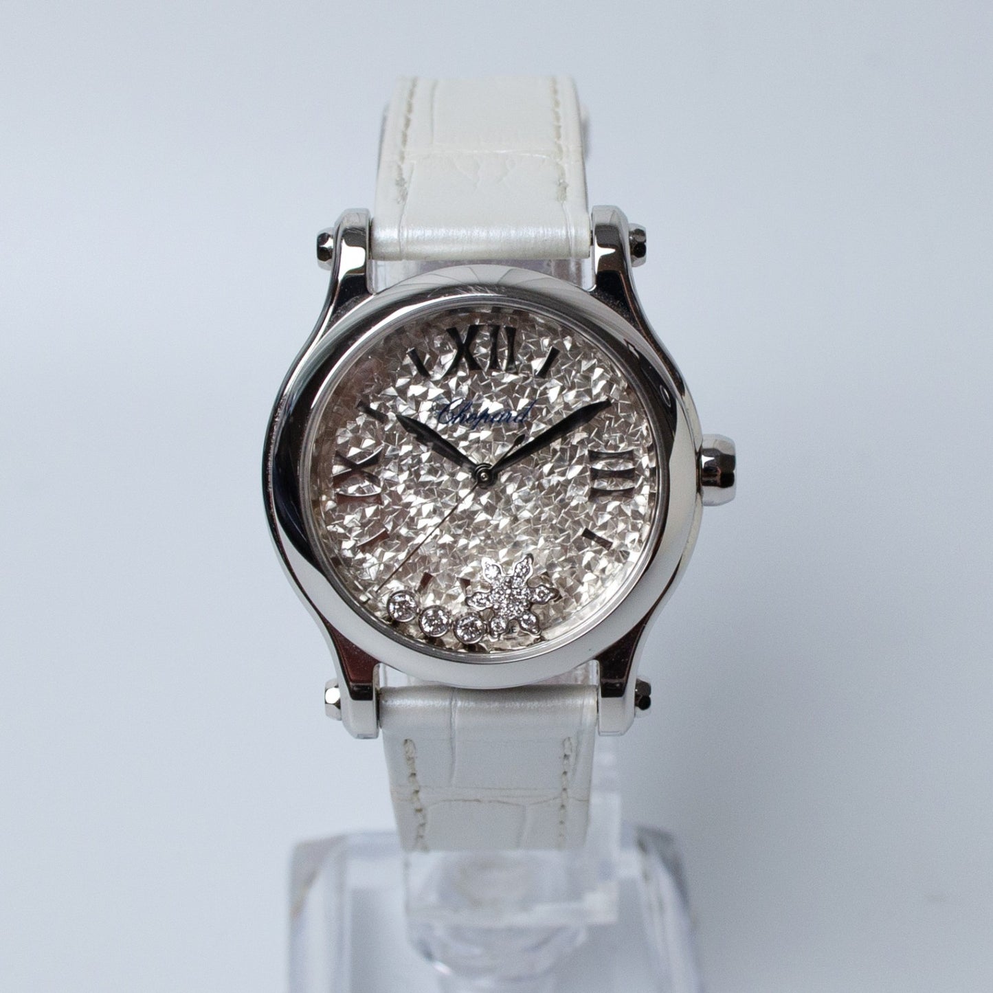 Chopard Happy Snowflakes 278573-3022 Happy Diamonds Sport Full Set w Extra Strap