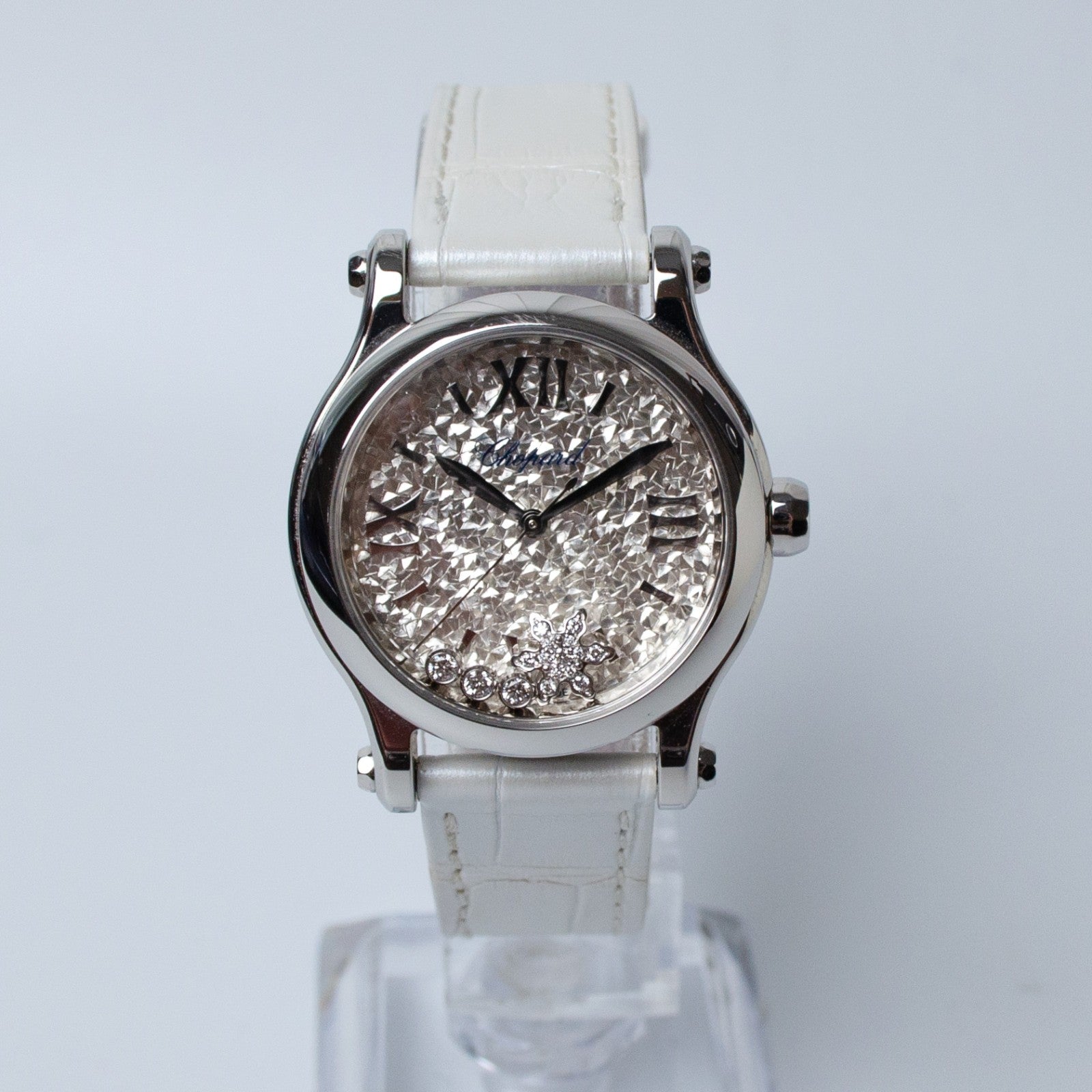 Chopard Happy Snowflakes 278573-3022 Happy Diamonds Sport Full Set w Extra Strap