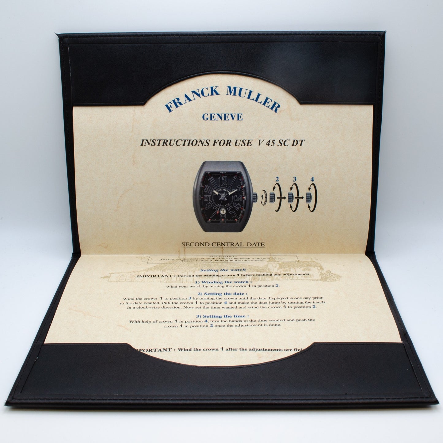 Franck Muller Vanguard V 45 SC DT AC BU Full Set White/Blue