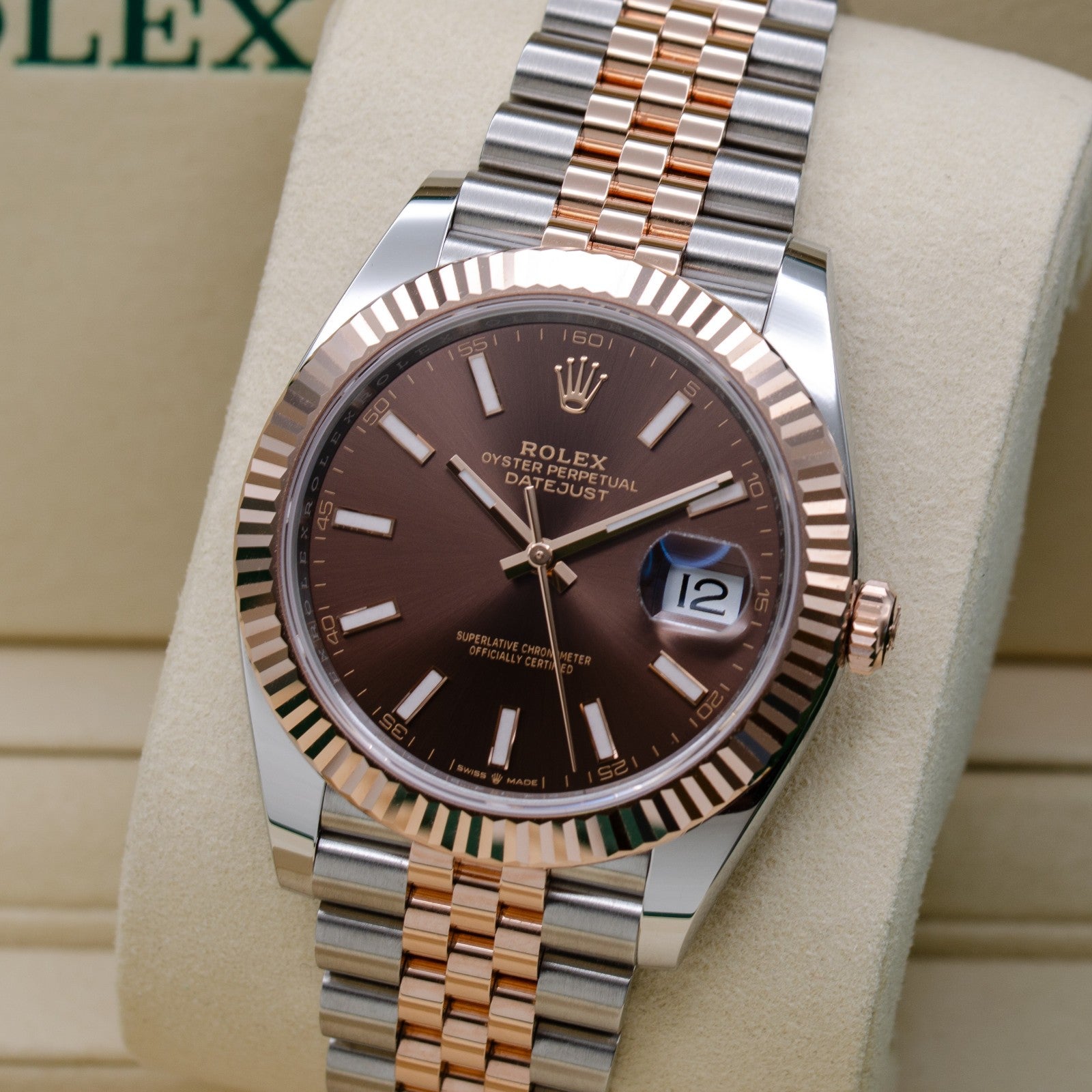 Rolex Datejust 41 Chocolate Dial Fluted Jubilee 2026 126331 Full Set