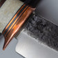California Buckeye Burl and Ivory Custom Behring Made Hunting Knife