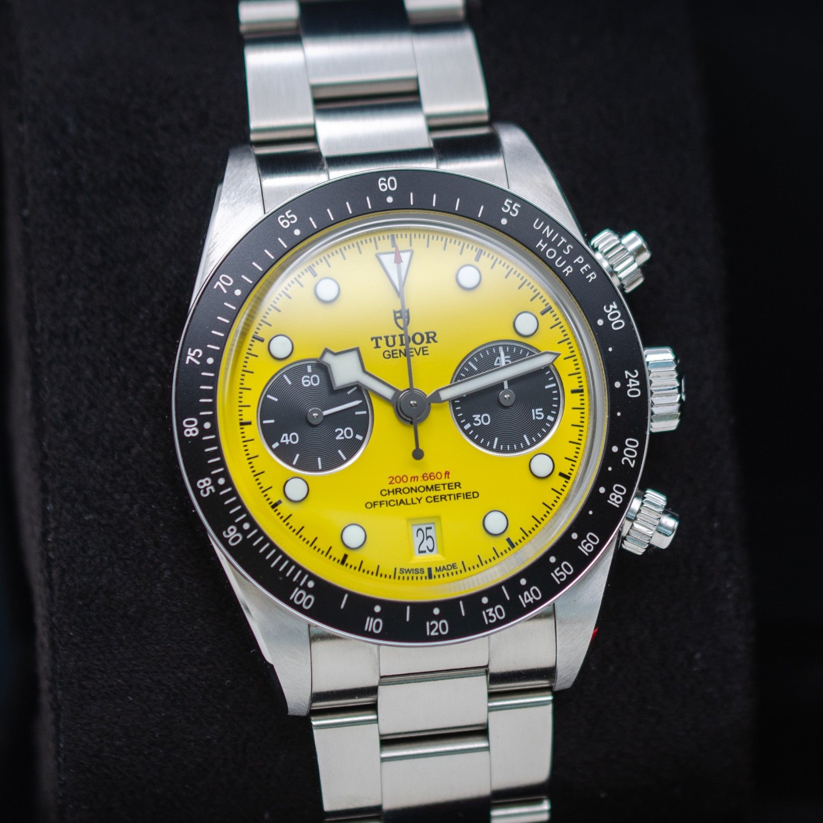 Tudor Black Bay Chrono 39 Bumblebee Yellow Dial M79310N Unworn