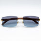 Ultra Rare Cartier C Décor Burlwood Glasses Sunglasses Box Papers 55-18-140