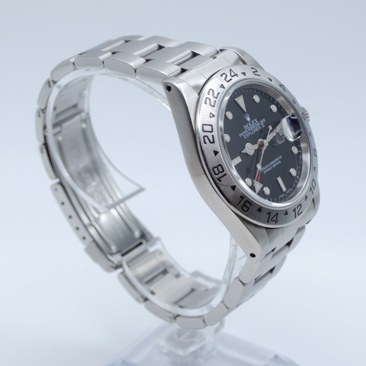 1999 Rolex Explorer II 16570 Black Dial Original Box & Rolex CPO B&P