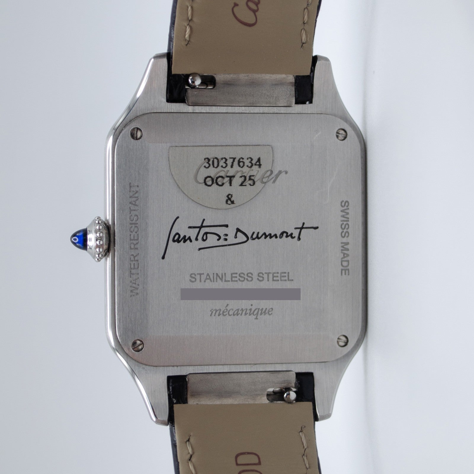 Cartier Santos Dumont Large Black Lacquer Manual WSSA0046 2024 Full Set