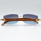 Ultra Rare Cartier C Décor Burlwood Glasses Sunglasses Box Papers 55-18-140