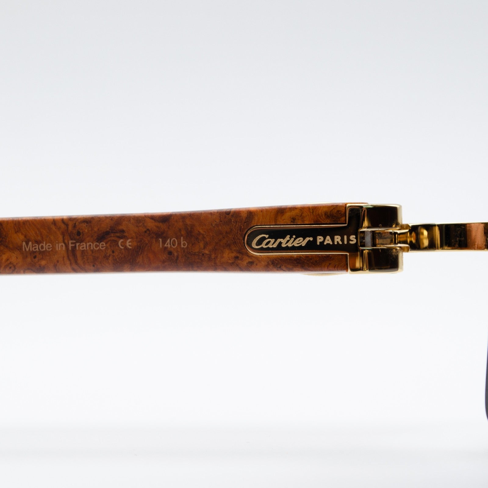 Ultra Rare Cartier C Décor Burlwood Glasses Sunglasses Box Papers 55-18-140