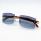 Ultra Rare Cartier C Décor Burlwood Glasses Sunglasses Box Papers 55-18-140