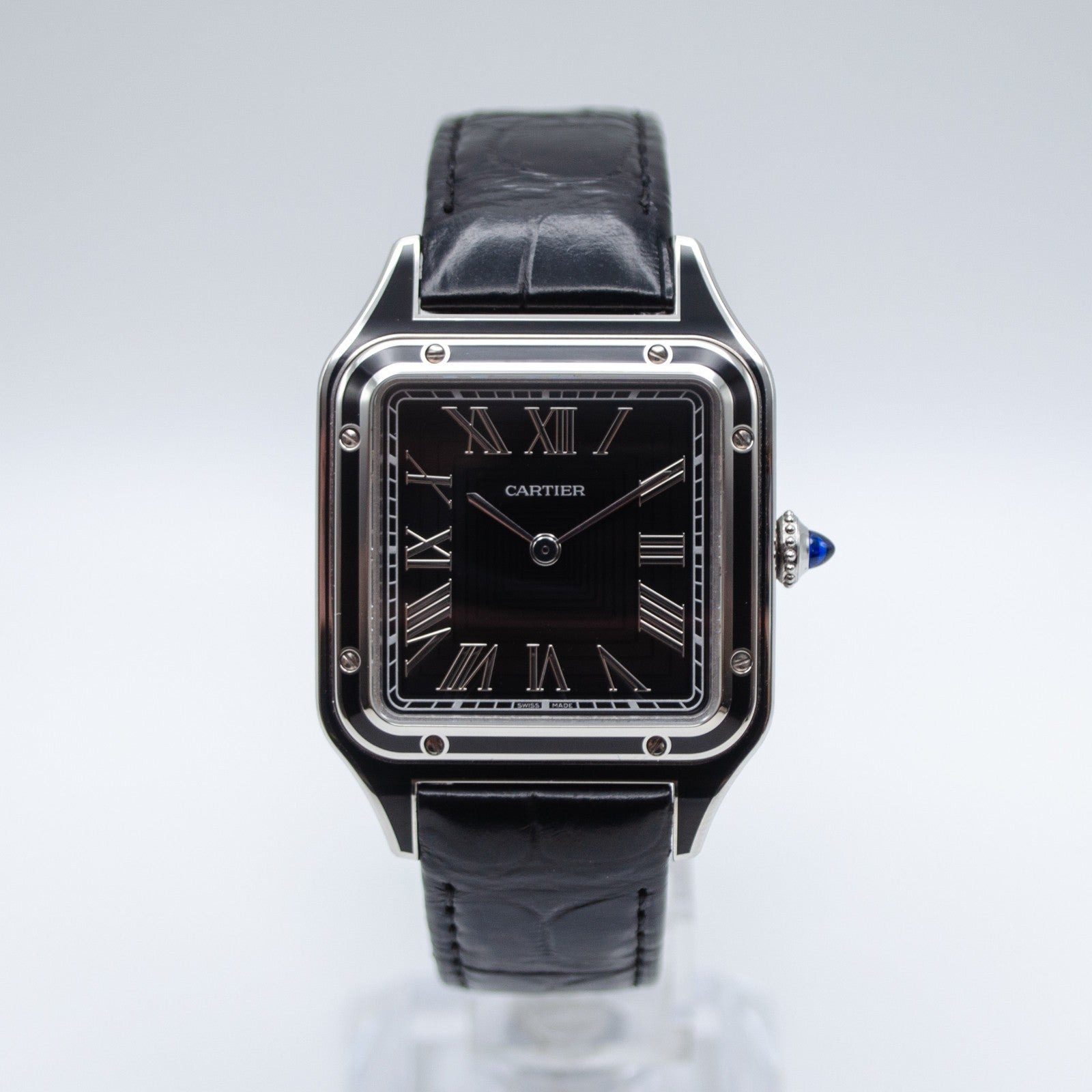 Cartier Santos Dumont Large Black Lacquer Manual WSSA0046 2024 Full Set
