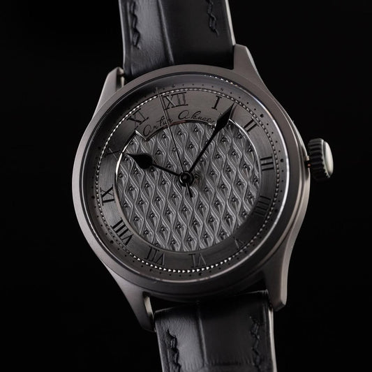 Artur Akmaev Carbon Black Hand Engraved 39mm Wristwatch