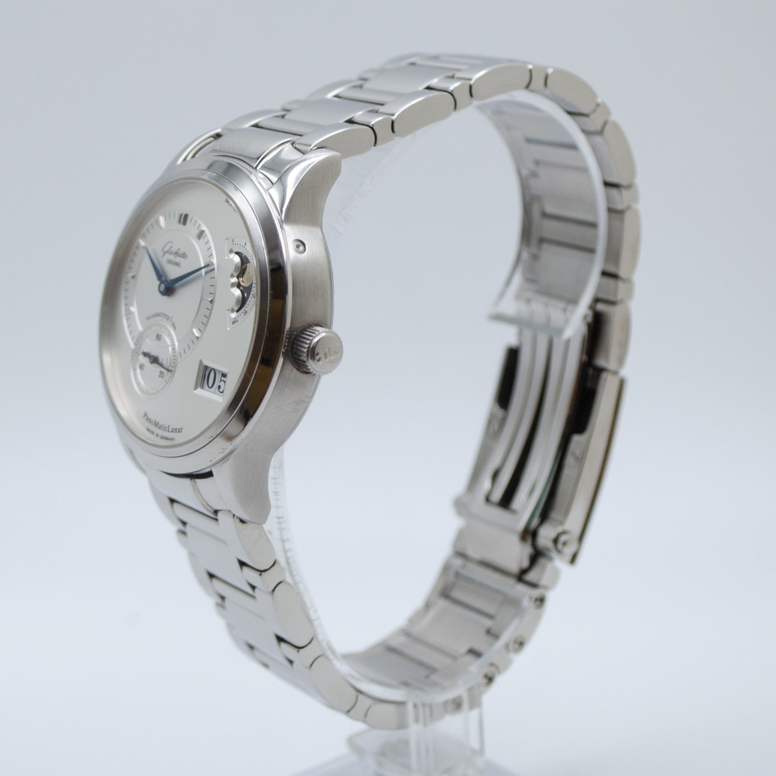Glashütte Original PanoMaticLunar Silver 1-90-02-02-02-04 Box and papers