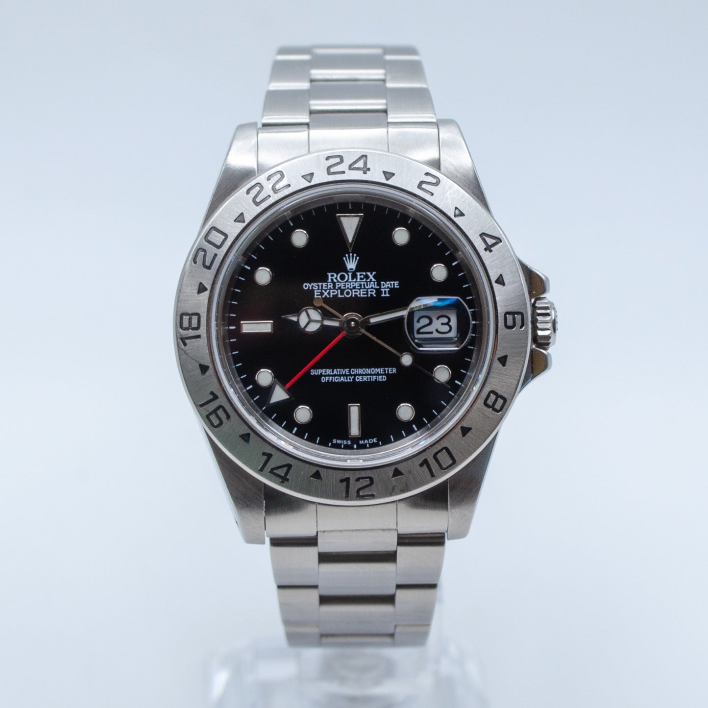1999 Rolex Explorer II 16570 Black Dial Original Box & Rolex CPO B&P