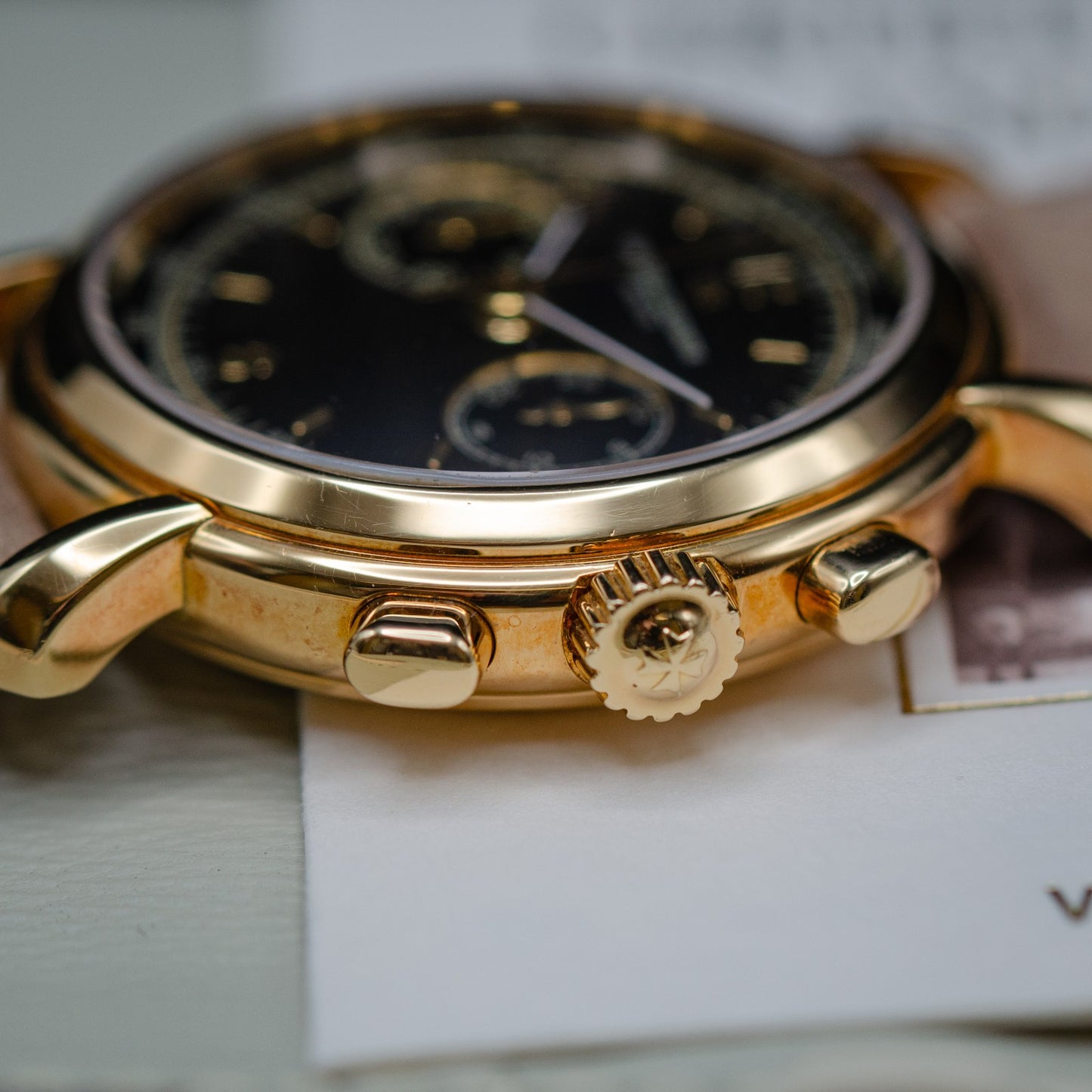 Vacheron Constantin Les Historiques Chronograph 47101/4 Black Dial Box & Papers