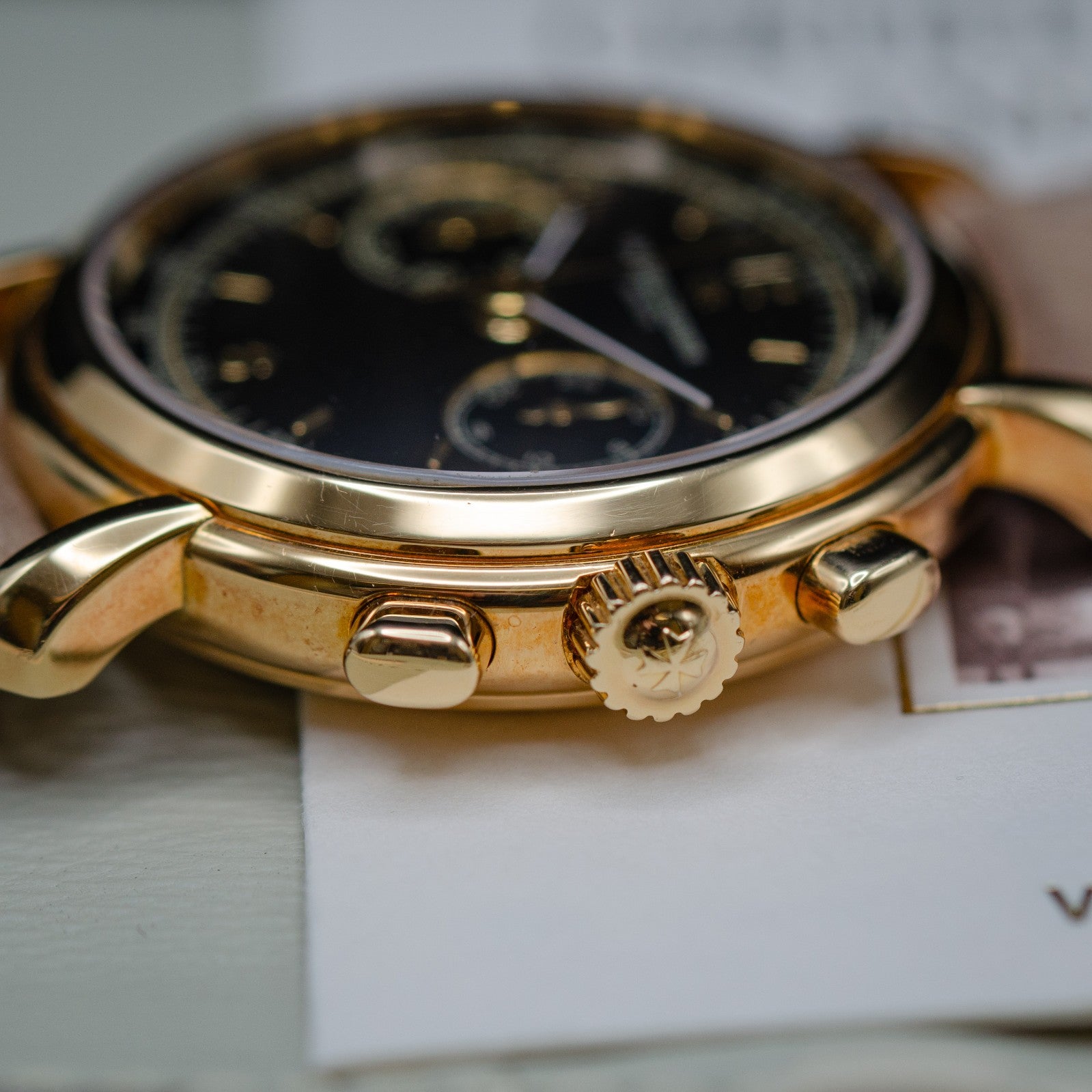 Vacheron Constantin Les Historiques Chronograph 47101/4 Black Dial Box & Papers