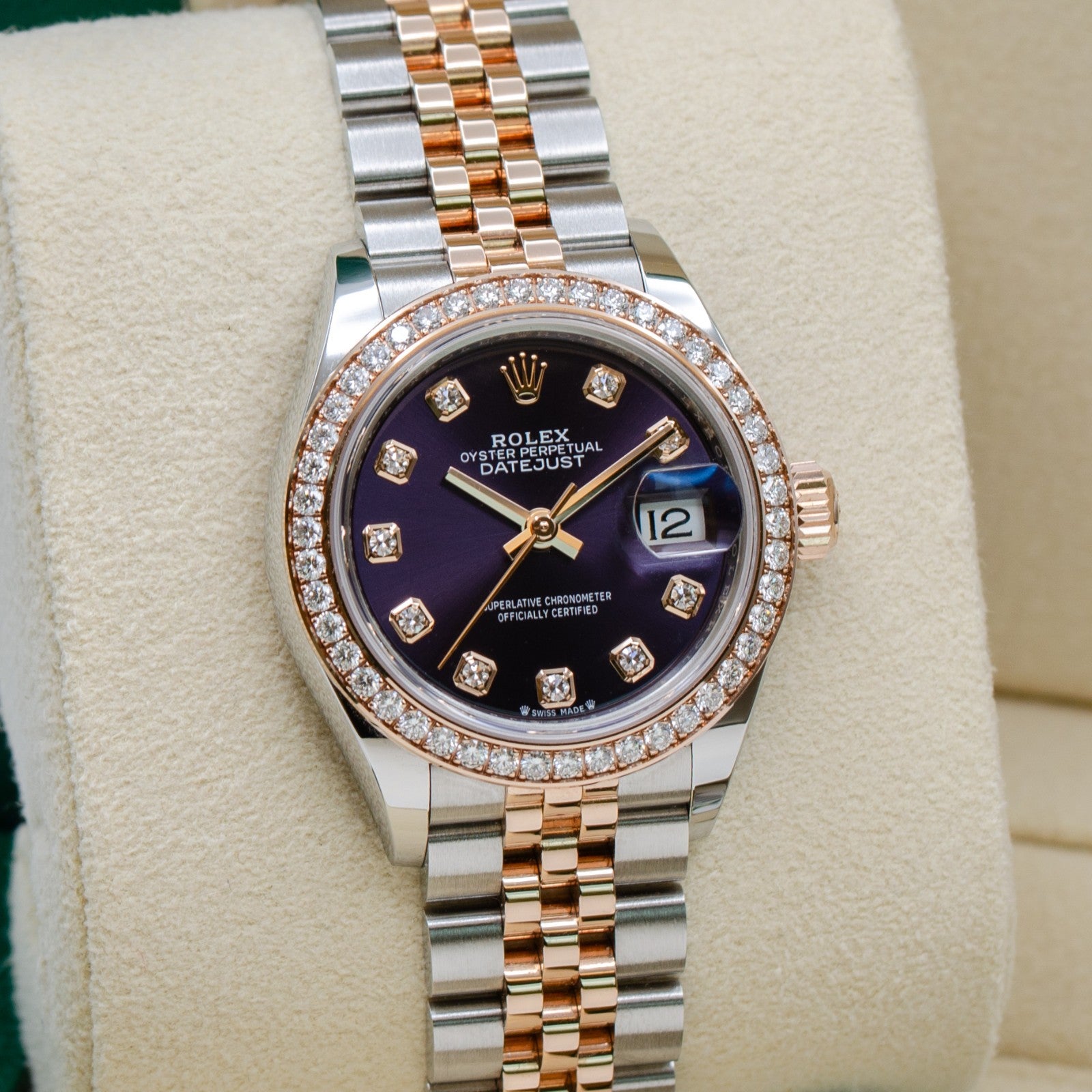 Rolex Lady-Datejust Aubergine Purple Diamond Dial, Diamond Bezel279381RBR-0015