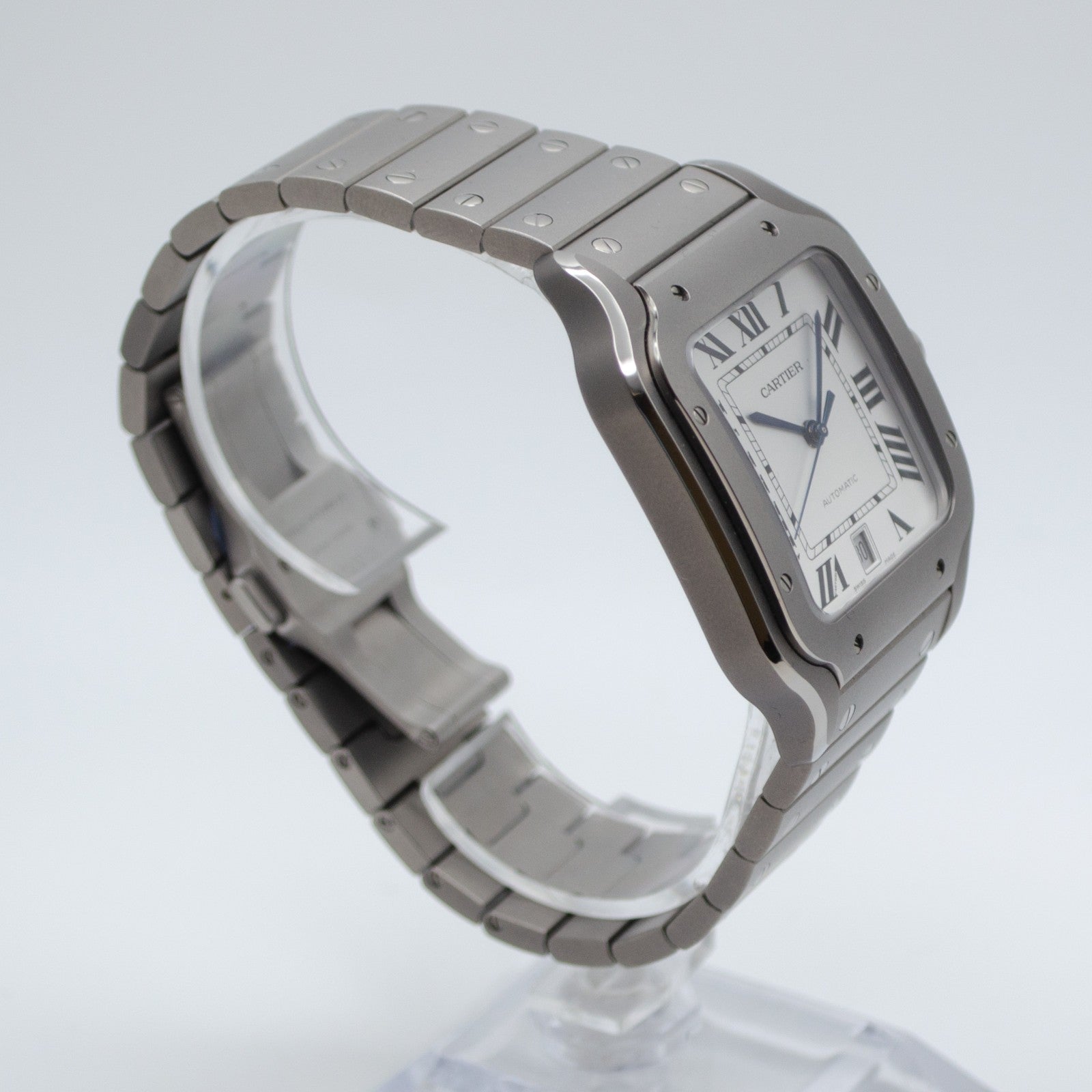 2025 Cartier Santos de Cartier WSSA0089 Titanium Full Set with 2 Extra Straps