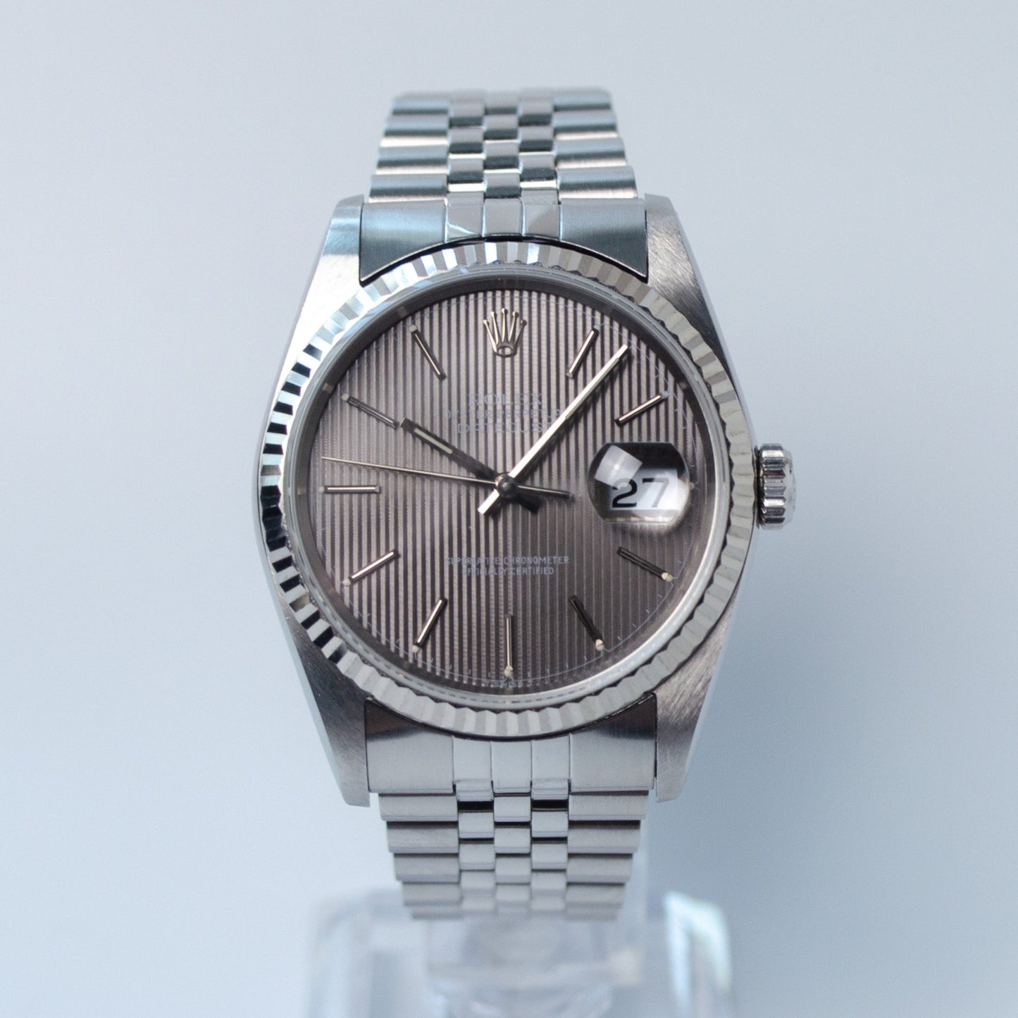 1991 Rolex Datejust 36 Grey Tapestry Dial 16234