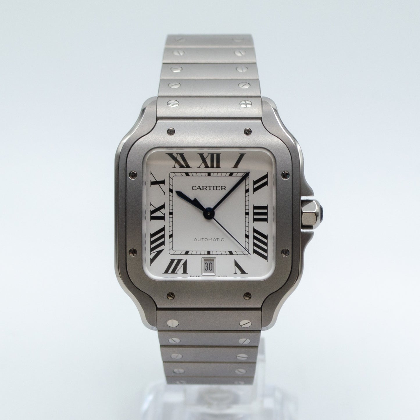 2025 Cartier Santos de Cartier WSSA0089 Titanium Full Set with 2 Extra Straps