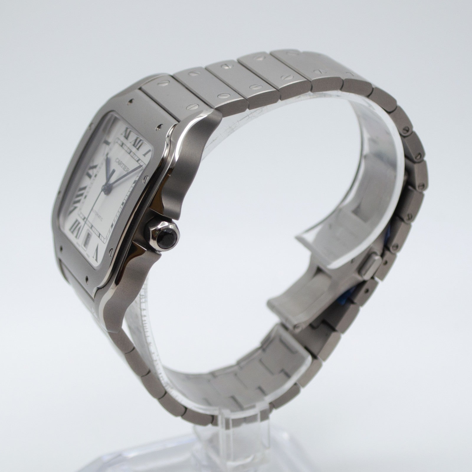 2025 Cartier Santos de Cartier WSSA0089 Titanium Full Set with 2 Extra Straps
