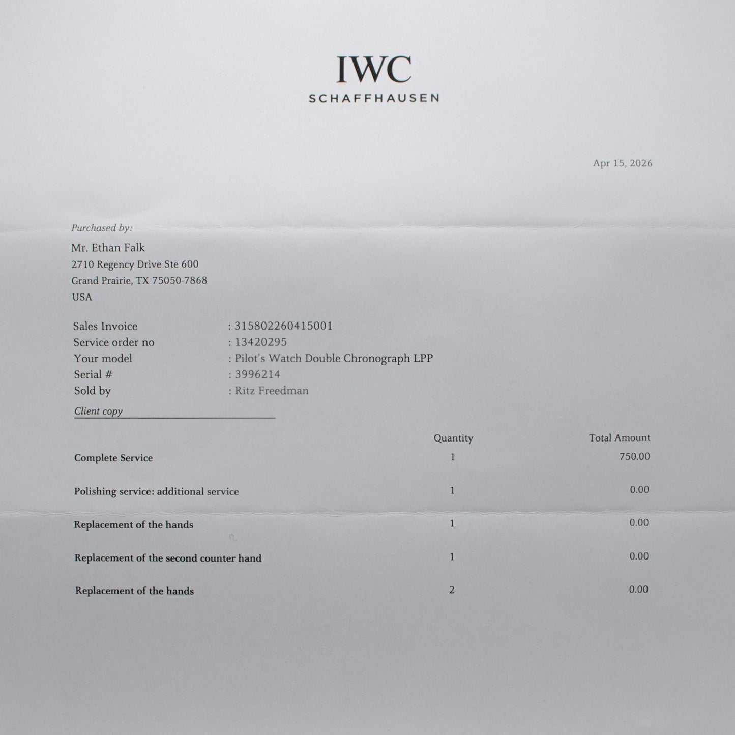 IWC 3718 'Le Petit Prince' Doppelchronograph