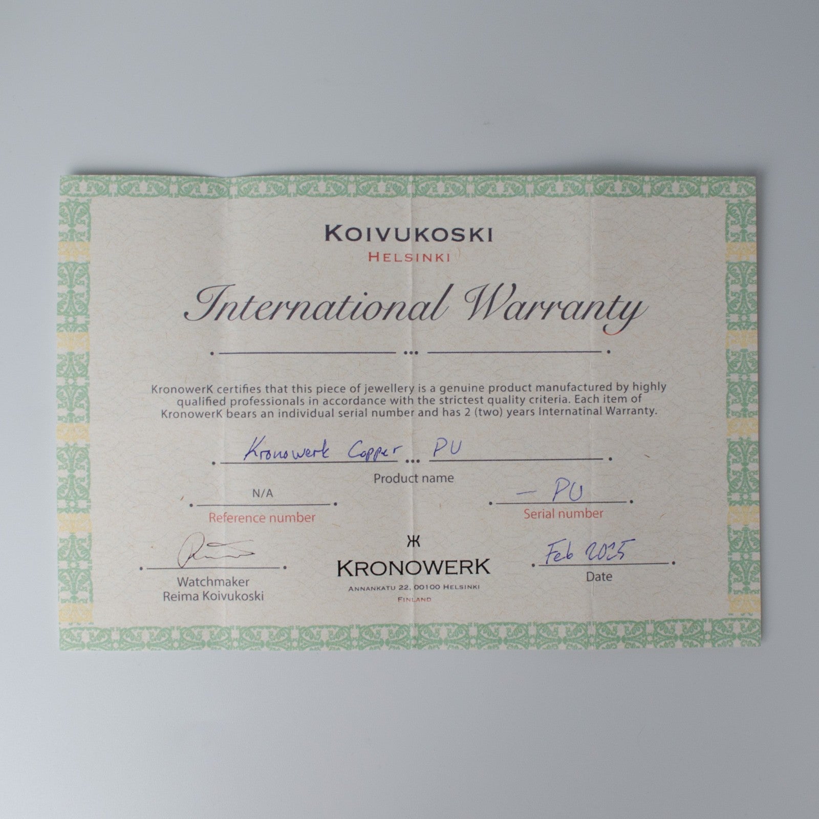 KronowerK Copper Piece Unique by Reima Koivukoski