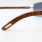 Ultra Rare Cartier C Décor Burlwood Glasses Sunglasses Box Papers 55-18-140