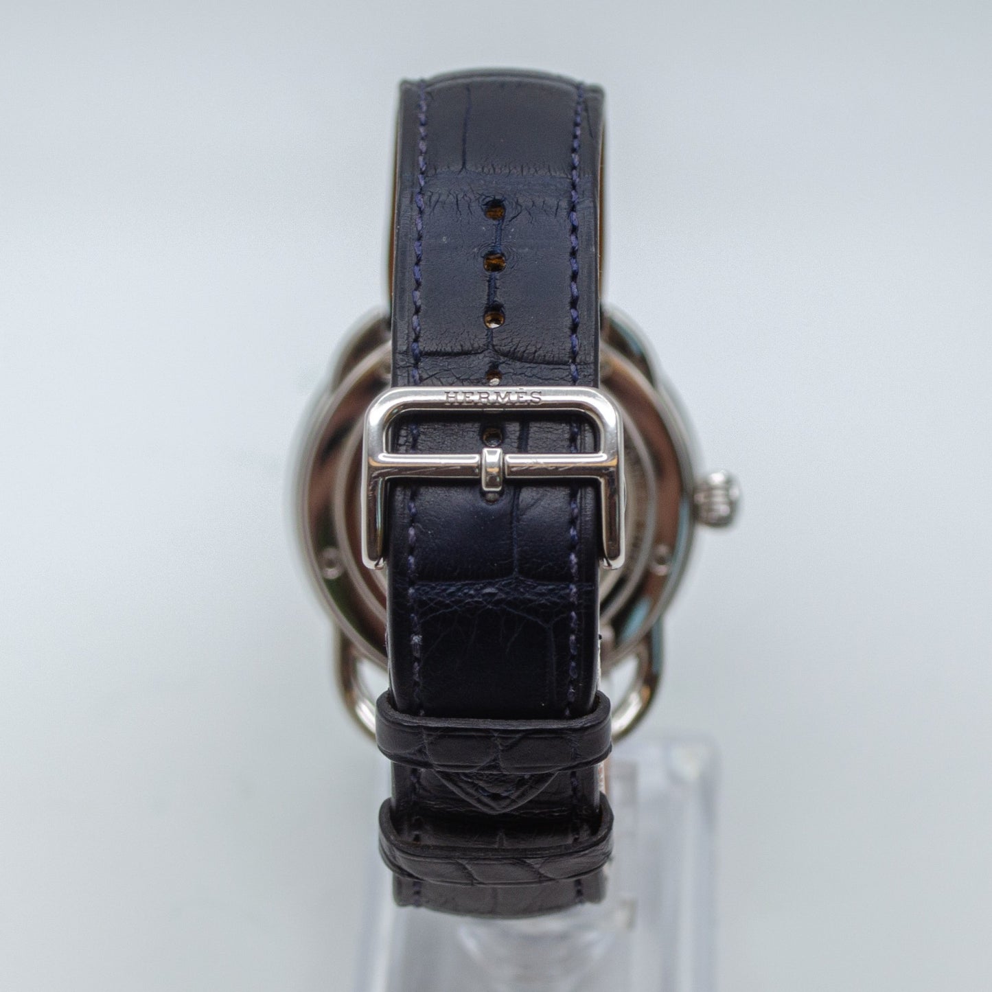 Hermes Arceau Grand Lune AR8.810 SS Blue Dial 2021 Full Set