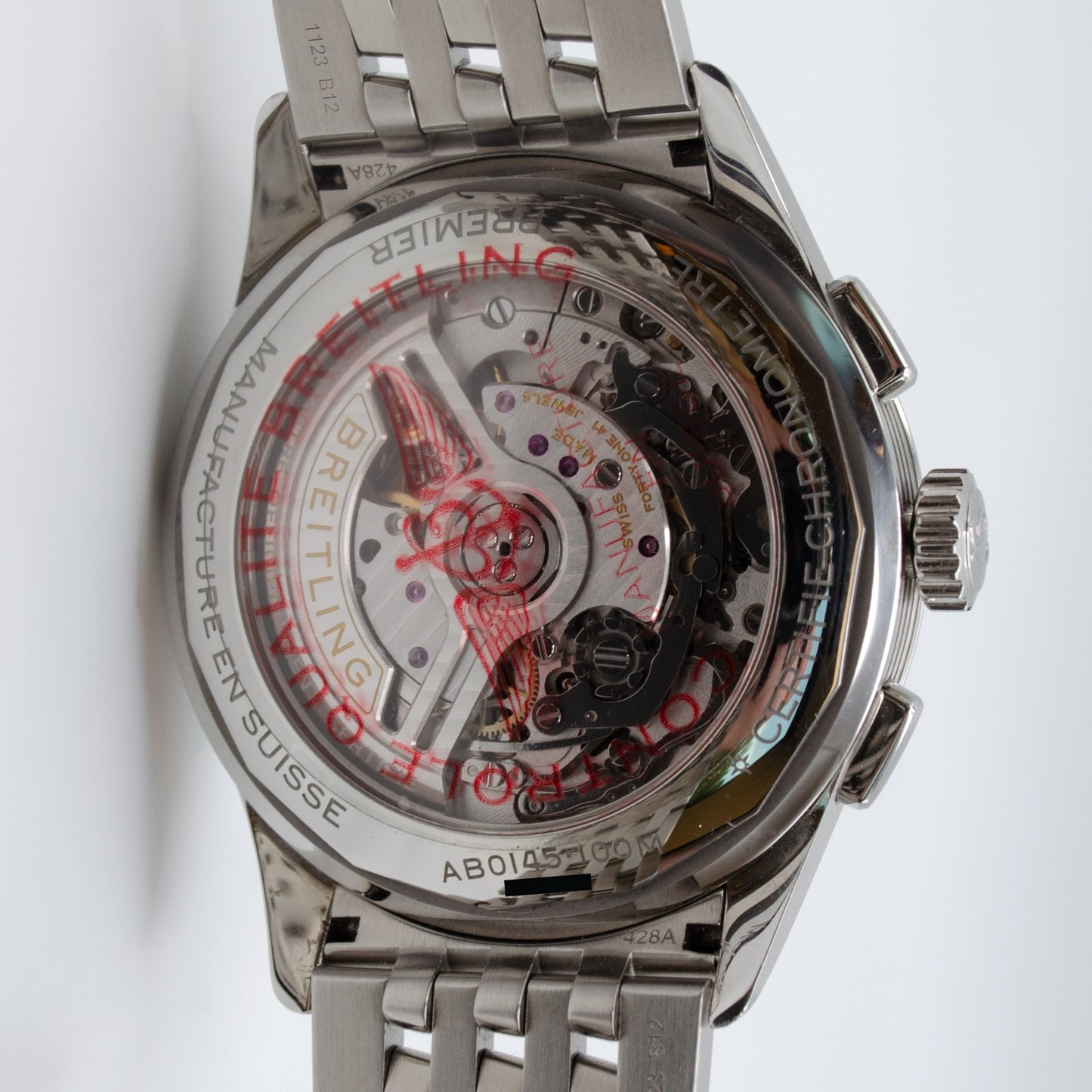 Breitling Premier B01 Chronograph 42 Salmon Dial AB0145331K1A1
