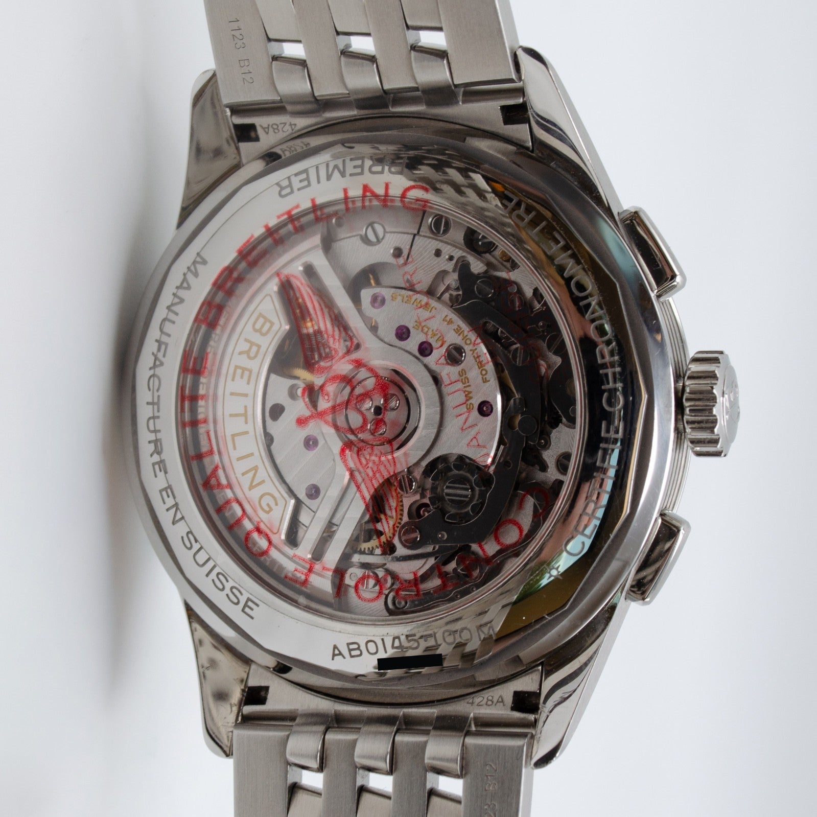 Breitling Premier B01 Chronograph 42 Salmon Dial AB0145331K1A1