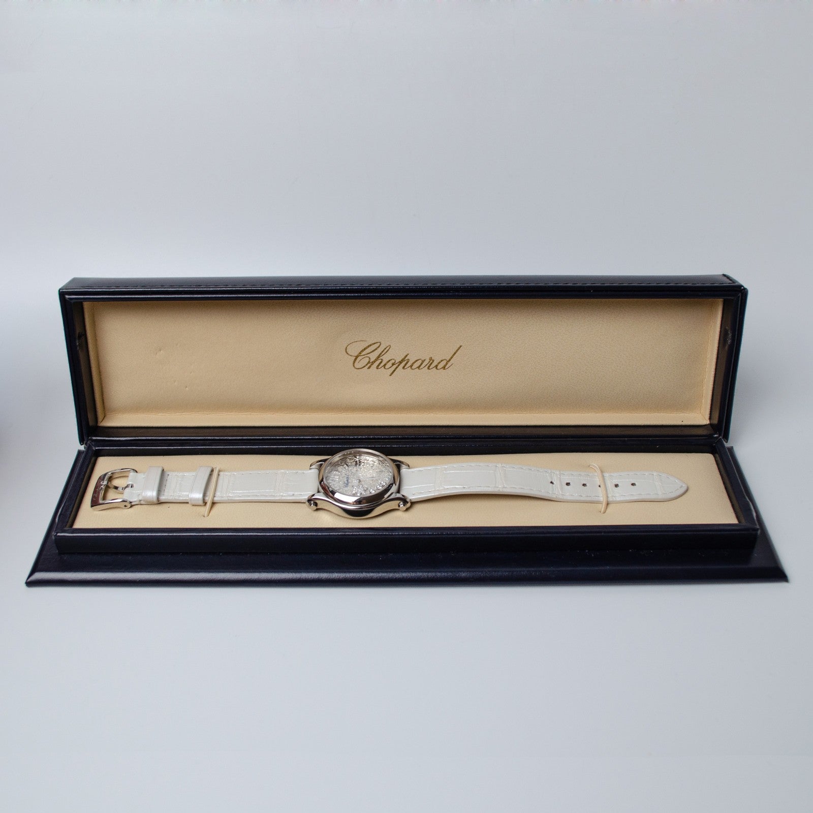 Chopard Happy Snowflakes 278573-3022 Happy Diamonds Sport Full Set w Extra Strap