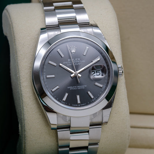 Rolex Datejust 41 Slate 126300 Full Set 2025 Smooth + Oyster