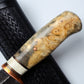 California Buckeye Burl and Ivory Custom Behring Made Hunting Knife