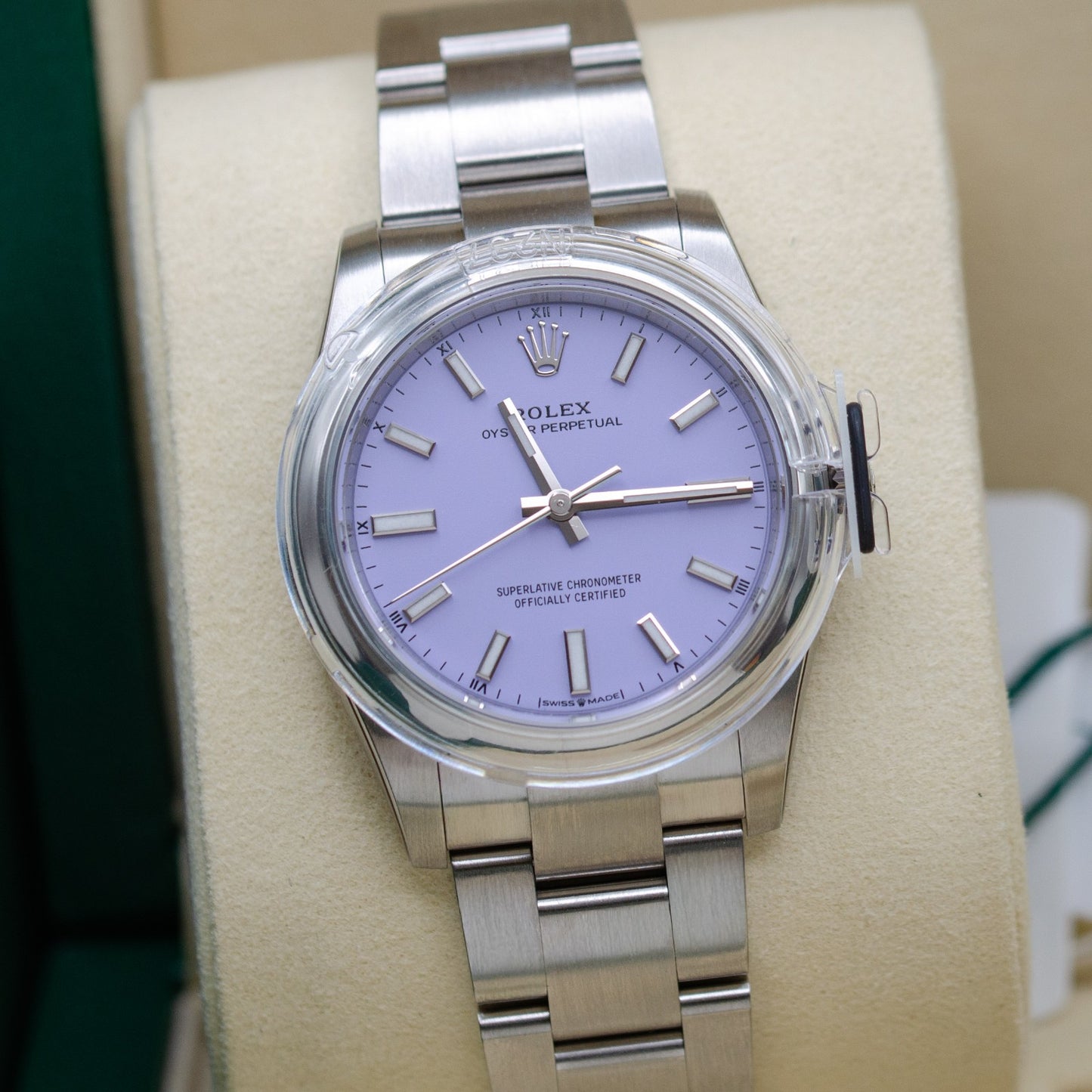 2026 Brand New Rolex Oyster Perpetual 34mm Lavender 124200