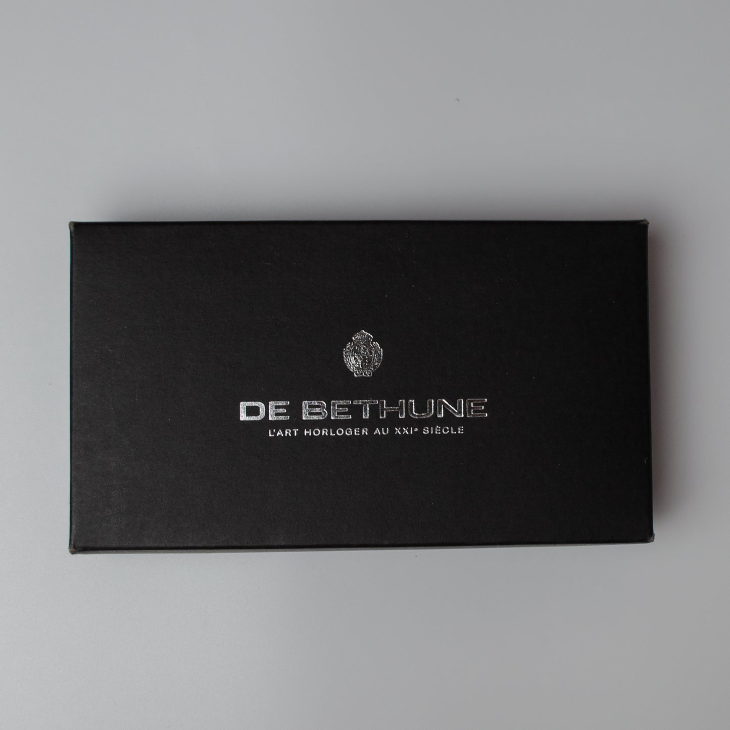 De Bethune Navy Leather Luggage Tag