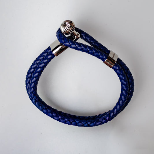 Chronoswiss Braided Leather Bracelet Navy