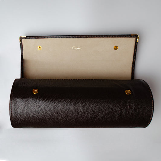 Cartier Black Leather Trio Watch Roll
