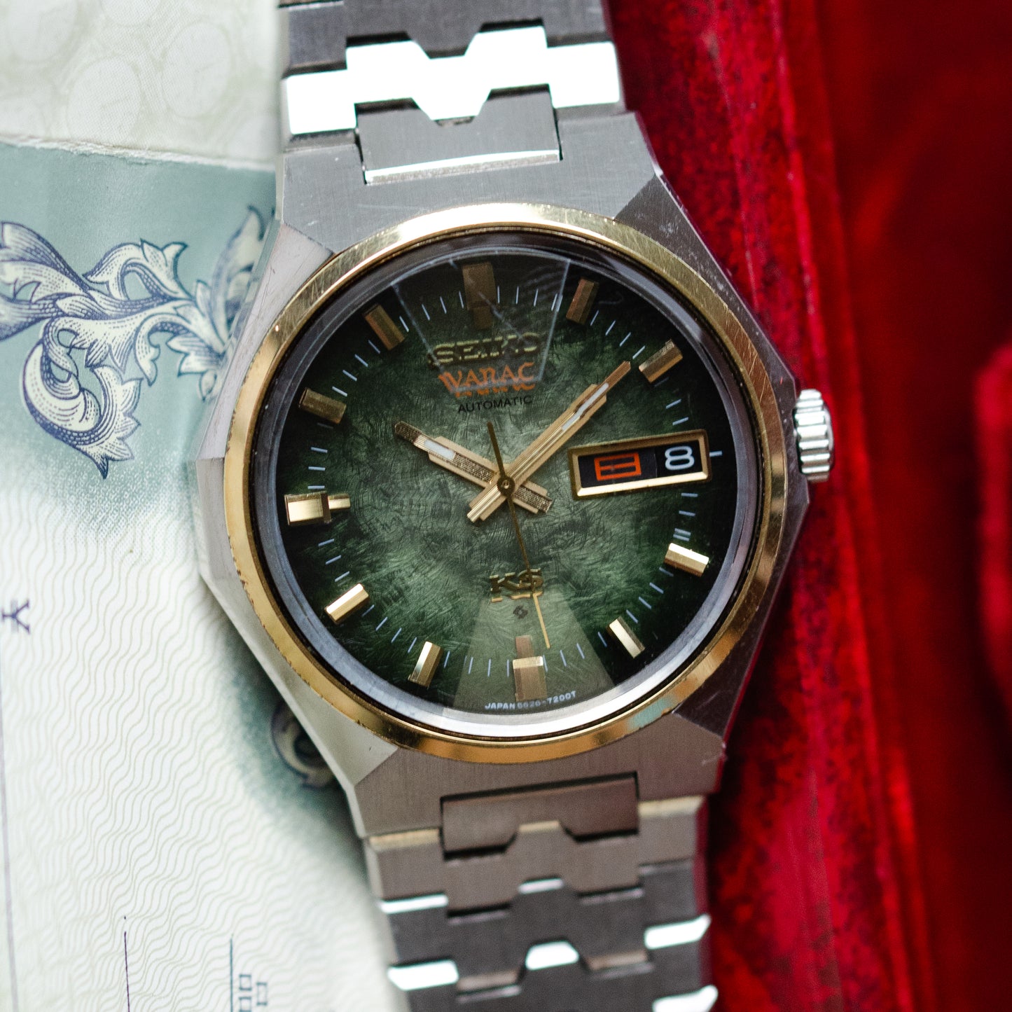 1974 King Seiko VANAC 5626-7180 Box & Papers