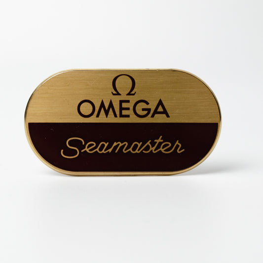Vintage Omega Seamaster Brass Display Sign
